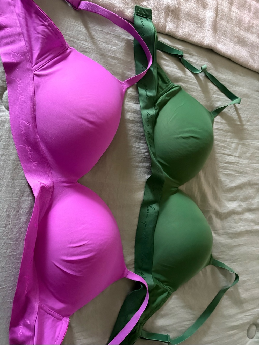 Women’s Pink & Green Everyday T-Shirt Bras - Smooth Seamless Support